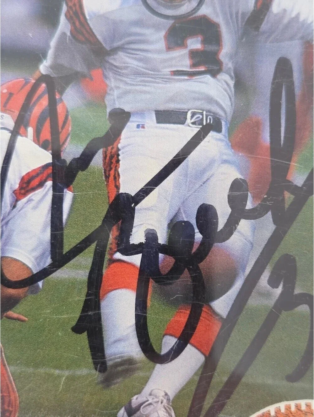 1991 Upper Deck Jim Breech Bengals Signed Football Card Kicker Auto NFL